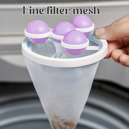 3 Pack Reusable Floating Washing Machine Hair Filter Bags - Pet Hair Lint Catcher