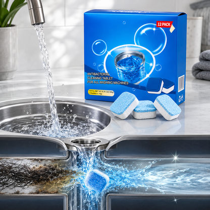 💥🫧Drain Cleaning Tablets 12 Pack For Sinks, Showers & Washing Machines
